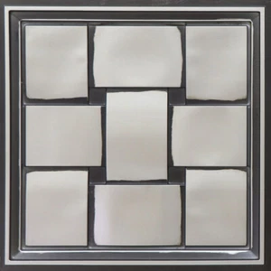 3D Tin Look D1300 Antique Silver PVC Drop In Ceiling Tiles 2x2 Lot of 25 Pcs - Picture 1 of 2