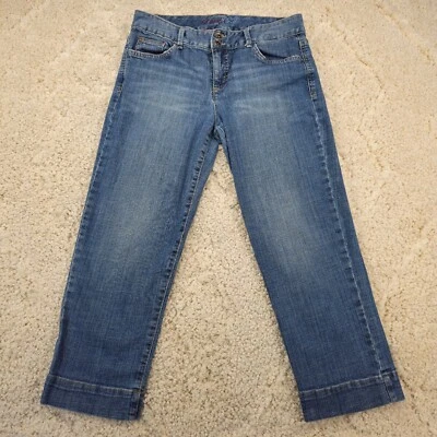 Jeans feminino Tommy Hilfiger Hope crop tamanho 8 32x25 cintura média jeans azul - Imagem 1 de 4