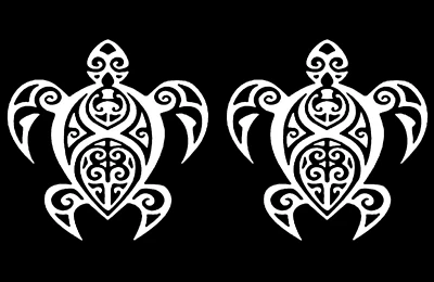 Tortuga marina tribal nativa americana blanca calcomanía de vinilo coche computadora portátil tableta ventana Foto 1 de 2