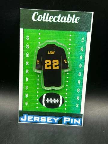 Michigan Wolverines Ty Law jersey lapel pin-Classic BIG BLUE Collectible Cover