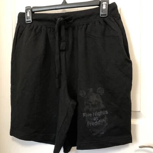 Pantaloncini Five Nights at Freddys adulti medi neri solidi sudore da uomo - Foto 1 di 4
