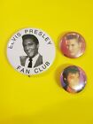 Vintage Elvis Presley  Pinback Button Badges X 3 