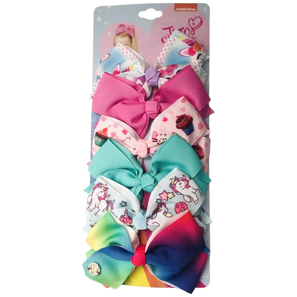 Jojo Siwa 5” Bows 6-pack ✨✨✨Assorted Styles As Shown - Image 1 of 1