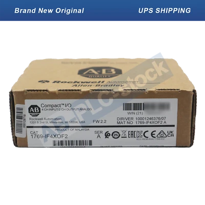 100% NEW 1769-IF4XOF2 AB CompactLogix 6 Pt A/I and A/O Module 1769IF4XOF2 - Image 1 of 4