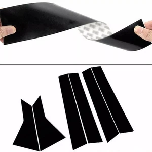 6PCS Door Black Car Window Pillar Post Cover Trim For 2016-2021 Honda Civic PC - Picture 1 of 11