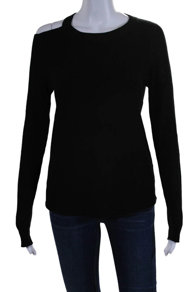 Feel The Piece Womens Knit Long Sleeve Pullover Sweater Top Black Size XS/S - Image 1 of 4