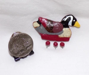 Handmade Miniature Dollhouse Duck Wall Coat Rack Hook Country Cabin Clay JS 1:12 - Picture 1 of 3