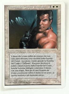 Misprint Alert: Off Centered Magic MTG Italian Veteran Bodyguard Artist Proof AP - Image 1 of 2