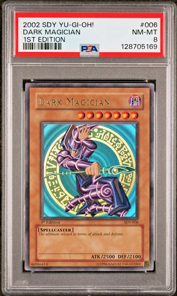 PSA 8 1ST EDITION SDY-006 Dark Magician Ultra Rare 2002 Yugioh Starter Deck Yugi - Image 1 of 2