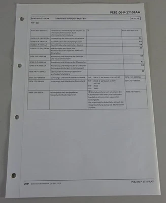 Diagrama Eléctrico Mercedes-Benz W204 MOST-BUS | Tipo 204 | Estado 12/2010 - Imagen 1 de 2
