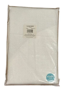 Laurel Solid Texture Water & Stain Resistant Tablecloth 60” x 84” Oval White NWT - Picture 1 of 4