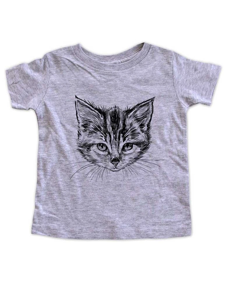 Cara de gato mascota zoológico animal cumpleaños bebé body, niño pequeño, camisa juvenil Foto 1 de 1