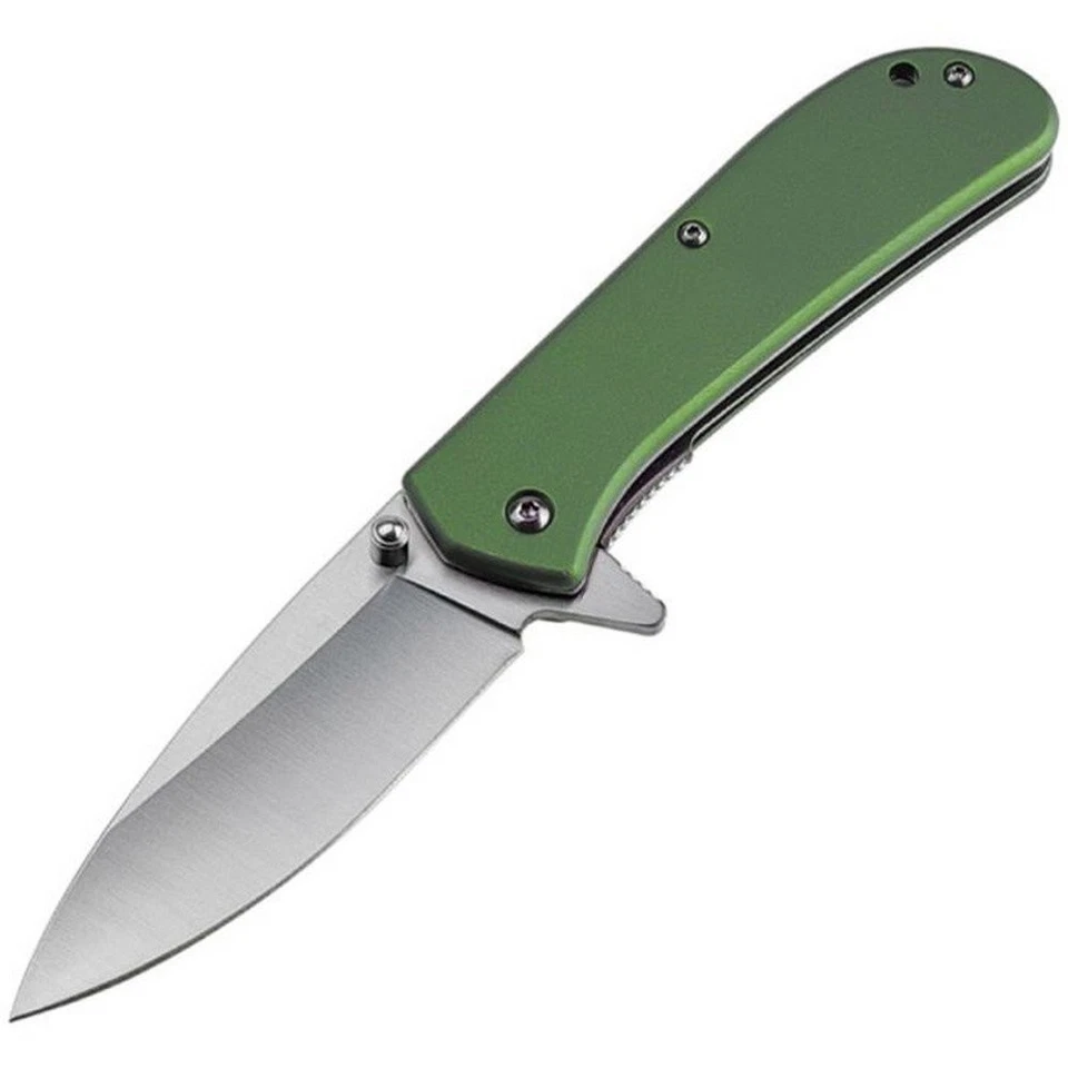 MTech Assisted Folding Knife Steel Blade Green Aluminum Handle - MT-A2037GN