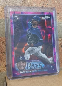 2023 Topps Chrome Update Taj Bradley Magenta Purple Lava Lamp Refractor /299 RC - Picture 1 of 3