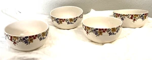 NEW Cracker Barrel Susan Winget Rooster Floral Soup/Cereal deep Bowl 6” Set Of 4 - Picture 1 of 12