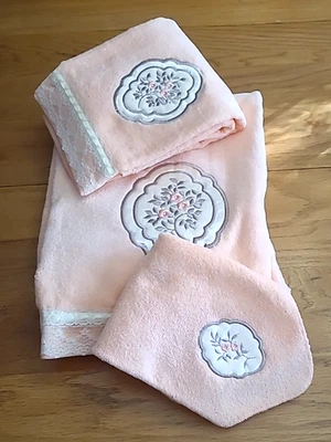 AMES 3 peças Conjunto de banho * Pano de banho para lavar à mão ** Vintage NOVO - Imagem 1 de 4