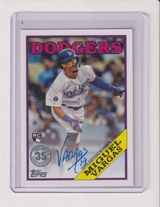 2023 TOPPS 1988 25 ANIVERSARIO AUTÓGRAFO MIGUEL VARGAS - LOS ANGELES DODGERS - Imagen 1 de 1