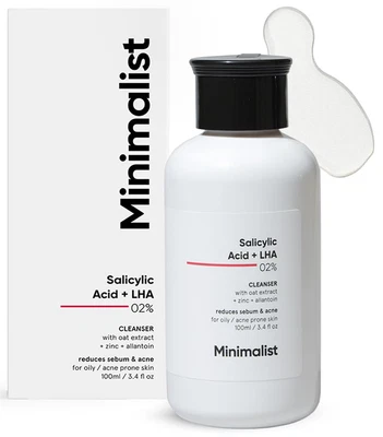 Jabón facial minimalista 2 % ácido salicílico para piel grasa - 100 ml Foto 1 de 4