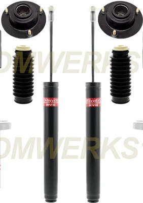 KYB 2 FRONT SHOCKS Strut Mounts & Boots KIT BMW 2002 2002tii 1602 E6 E10 66 - 76 - Image 1 of 4