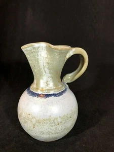 Handmade Dirtwerks Blue Creamer, Seagrove, NC  - Picture 1 of 11