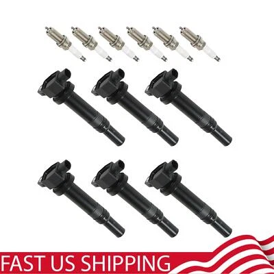 6X Ignition Coil & Spark Plug Packs Set for 2006-2011 Hyundai Santa Fe V6 UF558 - Image 1 of 4
