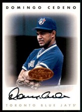 1996 Leaf Signature Series Autograph Bronze Domingo Cedeno Toronto Blue Jays