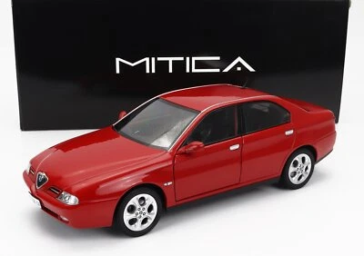 MODELLINO AUTO STATICO ALFA ROMEO 166 3.0 V6 1998 ROSSO INTERNI NERO SCALA 1/18 - Immagine 1 di 4
