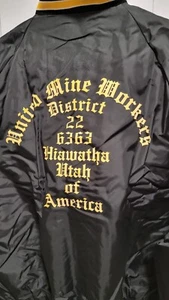 Chaqueta rara HIAWATHA UTAH United Mine Workers ¡NUEVA con ETIQUETAS! Increíble hallazgo - Imagen 1 de 6