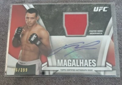 2013 Topps UFC Knockout Autograph Relic Card 246/399 Vinny Magalhaes KAR-VM  - Image 1 of 2