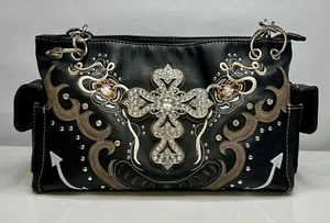 Borsetta in pelle con gemme per trasporto occulto - Foto 1 di 7