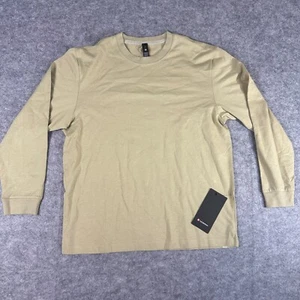 Lululemon Heavyweight Cotton Jersey Long Sleeve Shirt Compass Khaki S, M, L, XL - Picture 1 of 15