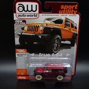2023 AUTO WORLD ULTRA RED CHASE 2013 JEEP WRANGLER UNLIMITED SPORT UTILITY 2A - Picture 1 of 7