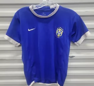 Authentic Nike 2000’s World Cup Brazil Soccer Football Jersey Youth Sz Large - Picture 1 of 2