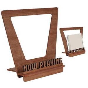Now Playing Vinyl Record Stand Display Wall Mount Solid Wood Album Shelf - Picture 1 of 10