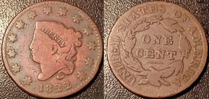 Etats-Unis - 1 Coronet cent 1822 !! KM#45 - Imagen 1 de 1