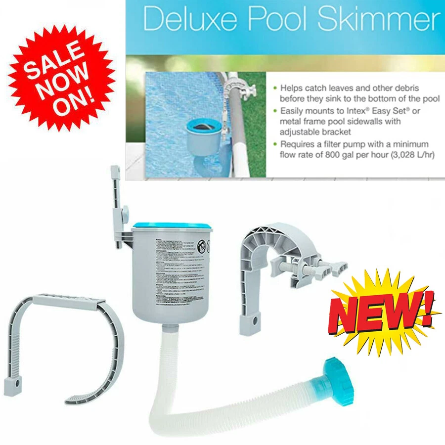 Intex Swimming Pool Deluxe Surface Skimmer Wall Mount Basket Above Ground Debris - Image 1 of 4