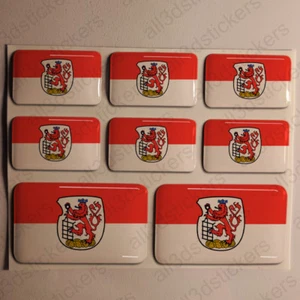 Sticker Wuppertal Germany Resin Domed Stickers Flag 3D Vinyl Adhesive Decal - Imagen 1 de 1