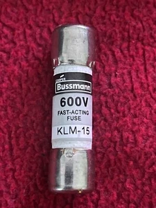 Bussmann KLM-15 (KLM 15) 15 Amp fusible anticipado 600V ac - Imagen 1 de 2