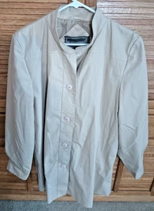 Trench coat Fleet Street para mujer talla 18 chaqueta larga beige tostado con botones - Imagen 1 de 5
