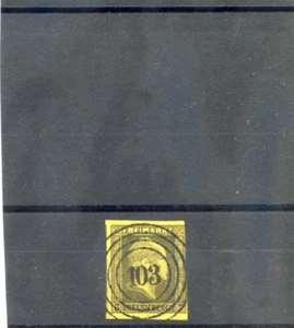 ALEMANIA, PRRUSIA Sc 5 (MI 4b)F-MUY BUENO USADO 1850 3sgr NEGRO/AMARILLO MARRÓN $60 - Imagen 1 de 1