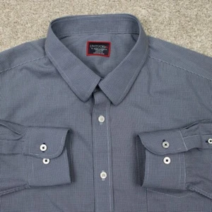 UNTUCKit Marcasin-WF Shirt Mens 3XL XXXL Blue Wrinkle Free Cotton L/S Button Up - Picture 1 of 15