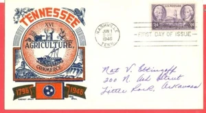 USA Nashville TENNESSEE Agriculture CACHET CRAFT Ken Boll FDC Cover 1946 - Picture 1 of 1