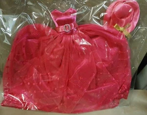 Calidad Rosa Caliente Hecho para Muñeca Tamaño 12" Boda Baile Vestido Vestido y Sombrero Vendedor del Reino Unido - Imagen 1 de 4