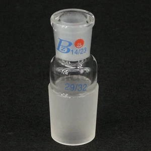 14/23 Female to 29/32 Male Joint Lab Glass Enlarging Transfer Adapter Glassware - Picture 1 of 4