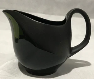 Wedgwood Black Basalt 2 tone Milk Jug 10 cm tall 15 cm long 7.5 cm wide - Picture 1 of 5