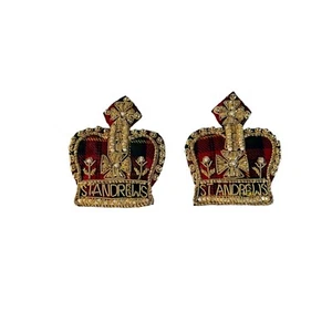 St. Andrews Crown-Shape Embroidered Patches set of 2 Golfer Gift Souvenir - Picture 1 of 7