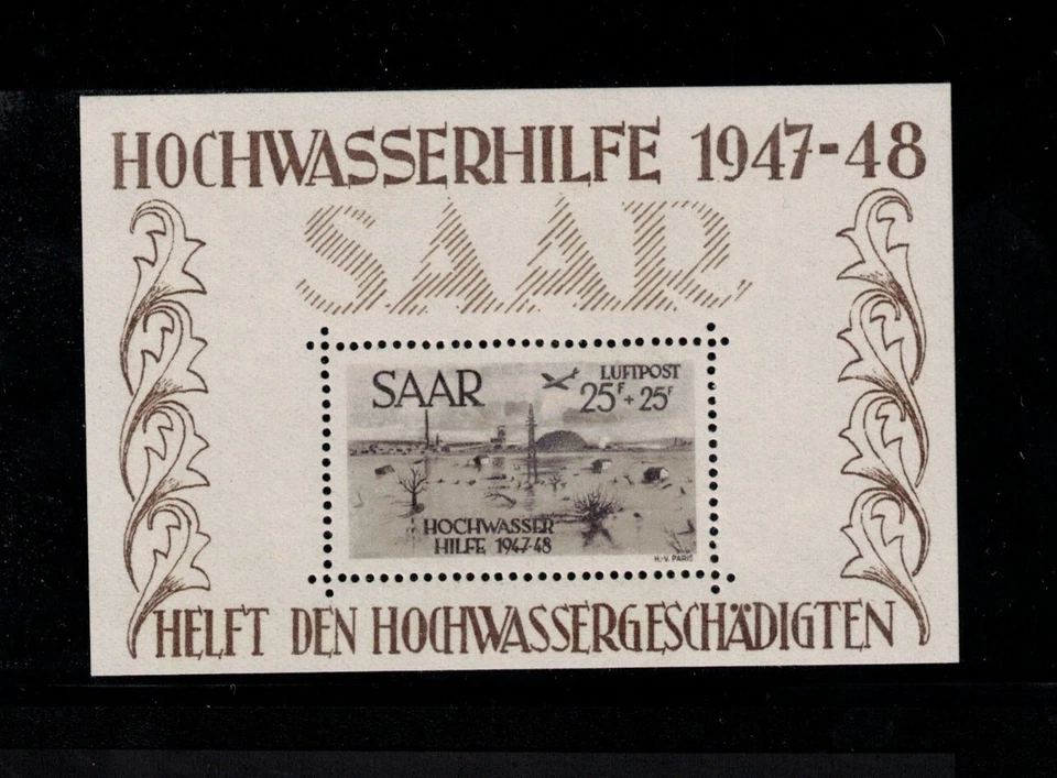 Saar #CB1a Very Fine Mint Never Hinged Souvenir Sheet - Image 1 of 1