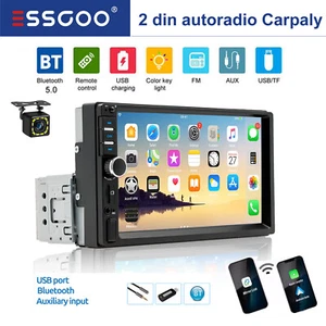 1 DIN Autoradio CarPlay Android Auto Mit 7 Zoll Bldschirm BT AUX Rückfahrkamera - Bild 1 von 15