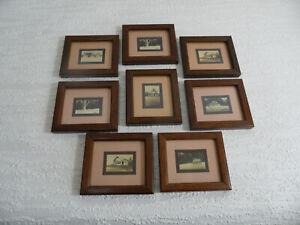 8 x Small Wooden Picture Frames - 3.5 x 4 inches