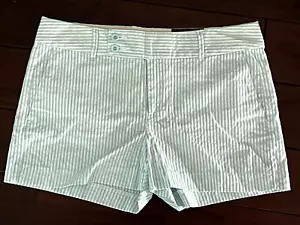 NWT Banana Republic Ryan Fit Women's sz 10 Cotton White Blue Stripes Beach - Picture 1 of 13